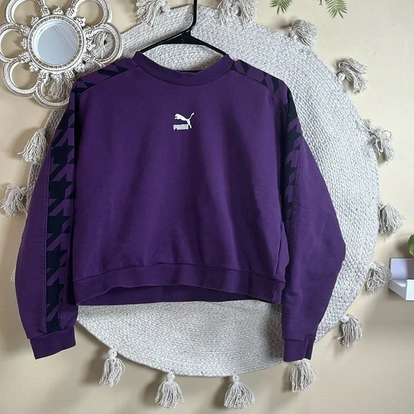 Purple puma cropped crew neck - Picture 1 of 6